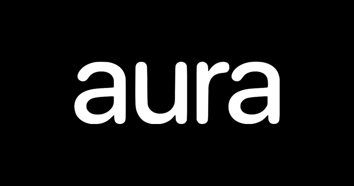 White Aura logo on black